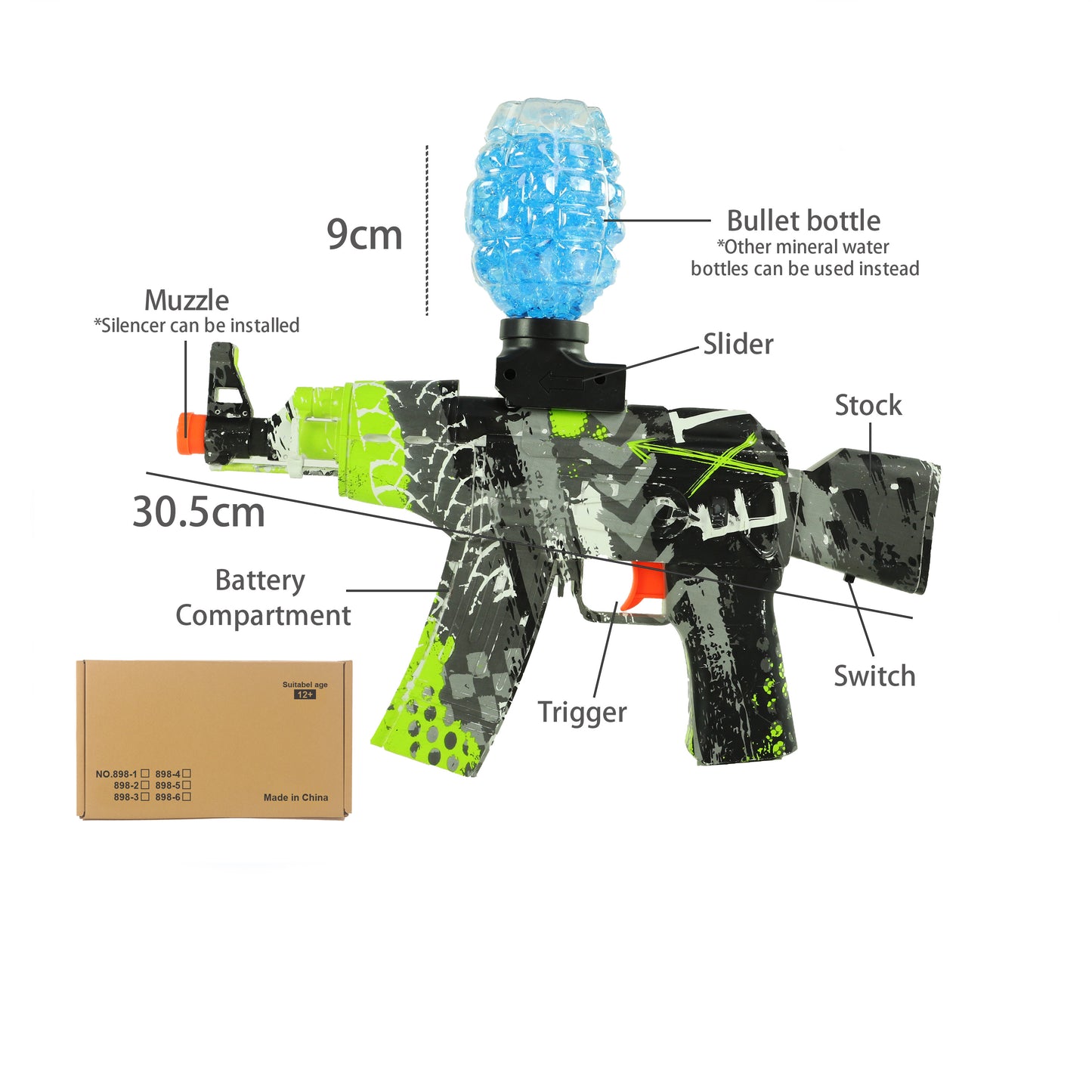 Electric Continuous Fire Mini Soft Bullet Toy Gun