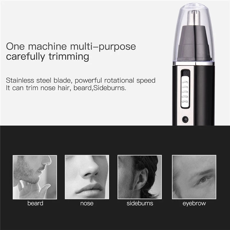 4 in 1 Professional Electric Rechargeable Nose and Ear Hair Trimmer Shaver Temple Cut Personal Care Tools For Men