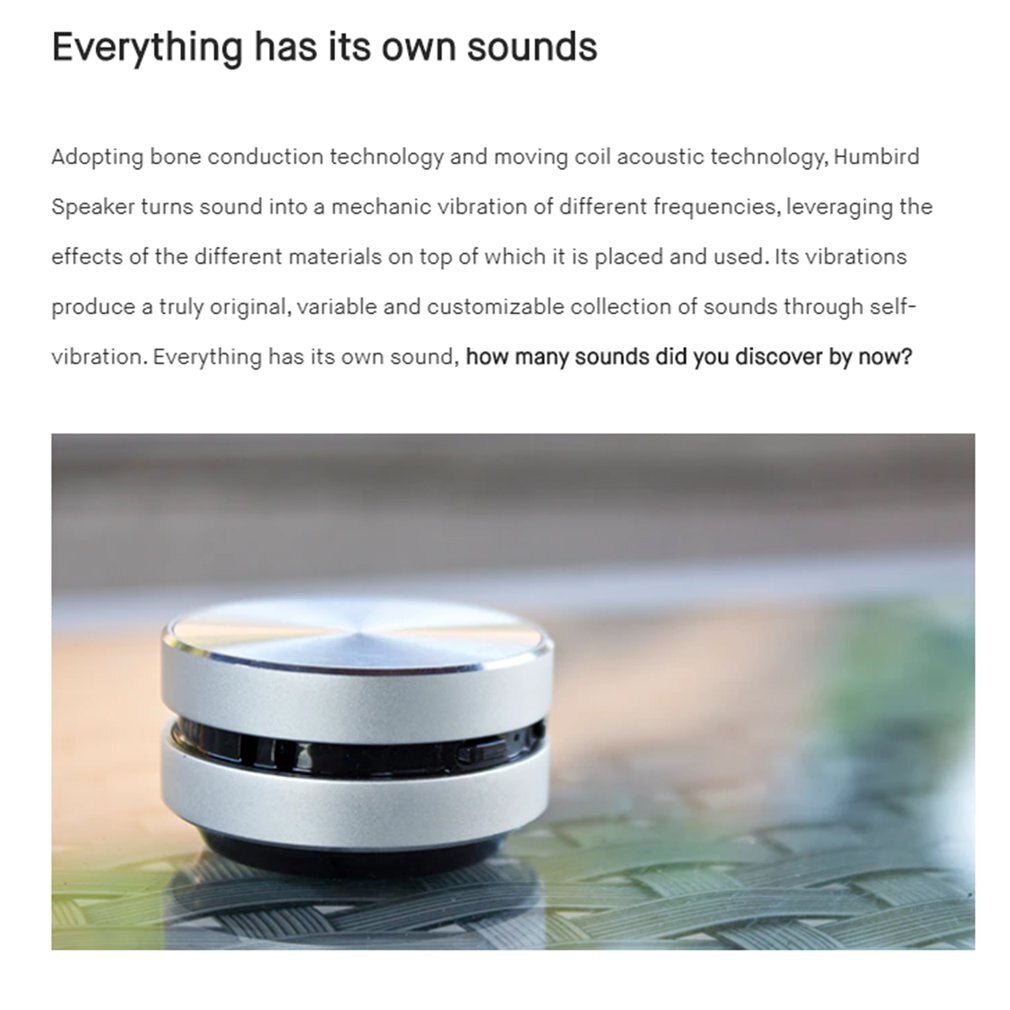Hot 1pcs 2pcs 3pcs Dura Mobi Speaker Hummingbird Sound Box Bone Conduction Bluetooth Sound Box Portable TWS Wireless Creative DuraMobi Box